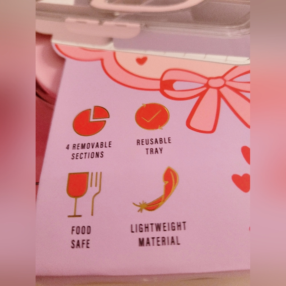 Amor Love 5-Section Snackle Container — Pink & Purple - Picture 6 of 7